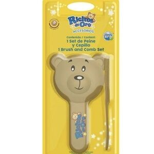 Kids Bear Brush and Comb Set - Brown